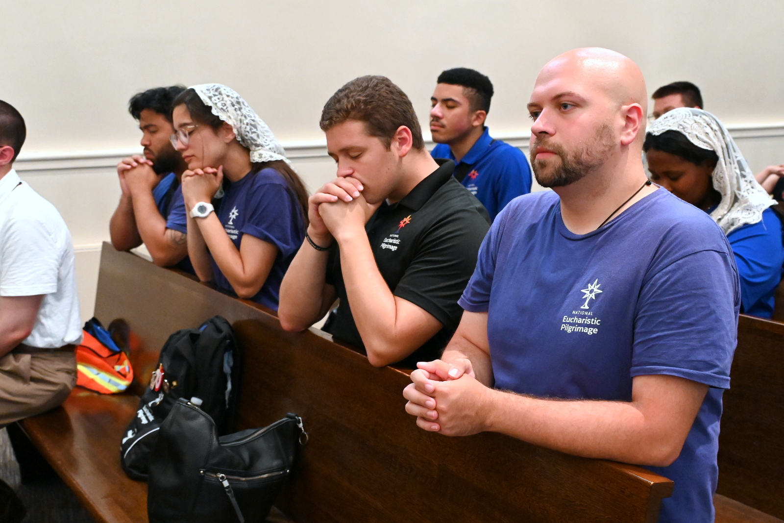 Perpetual pilgrims praying.