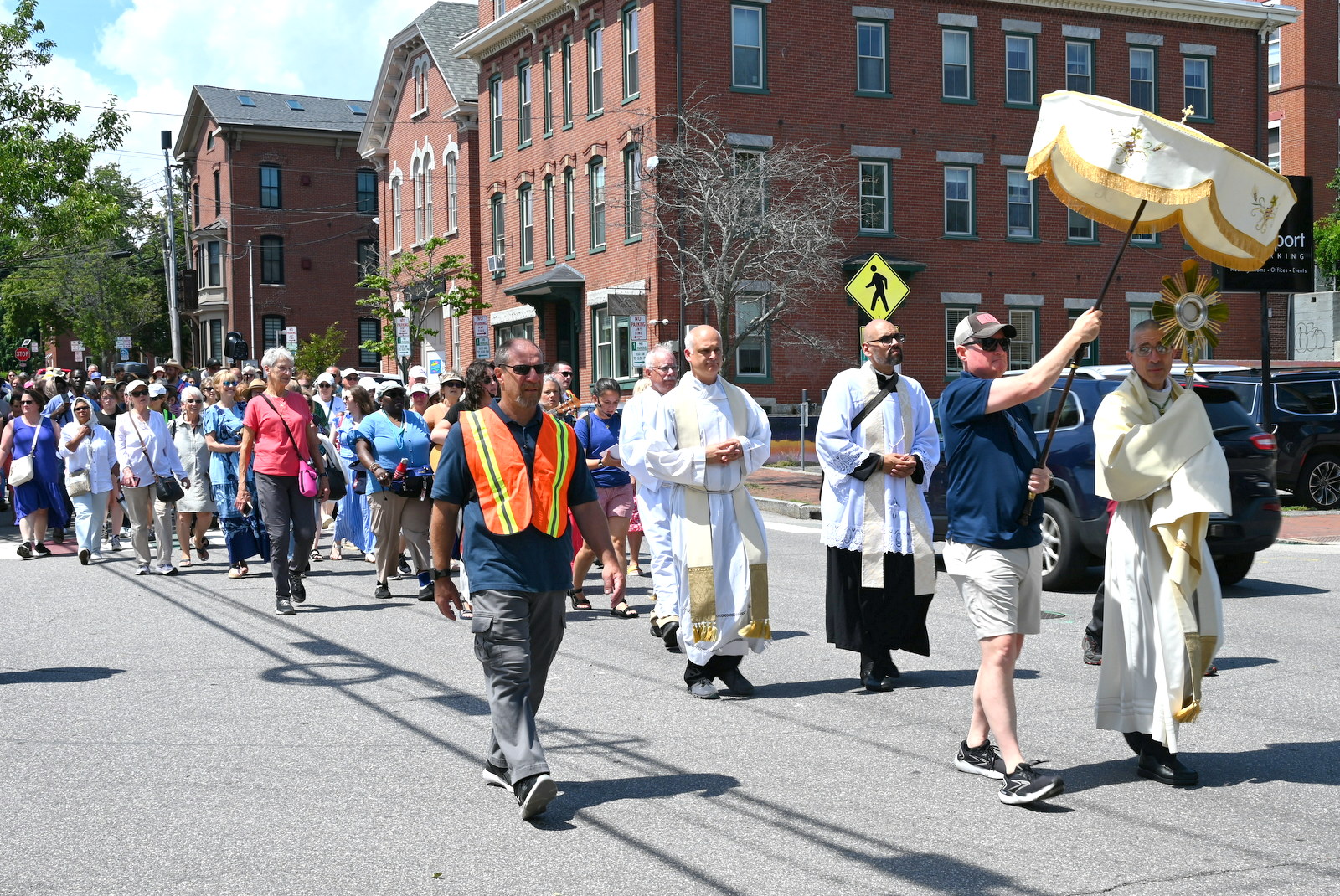 Eucharistic procession to the Portland waterfront.