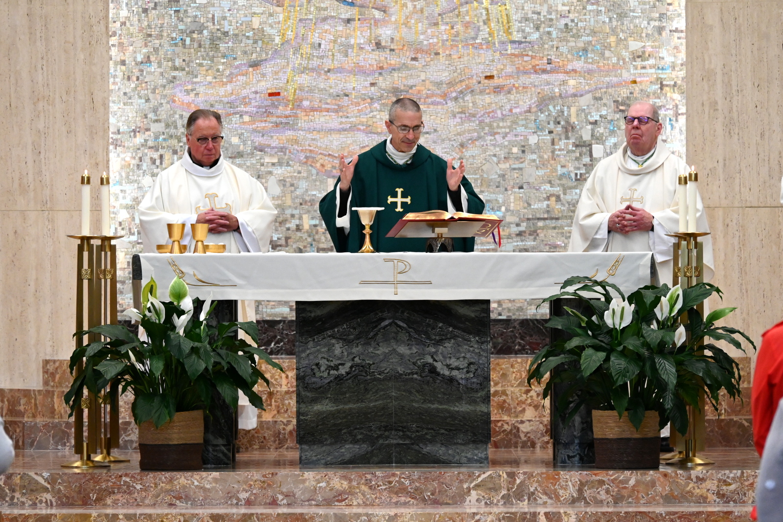 Liturgy of the Eucharist with BIshop Deeley, Bishop Ruggier, and Father Mower
