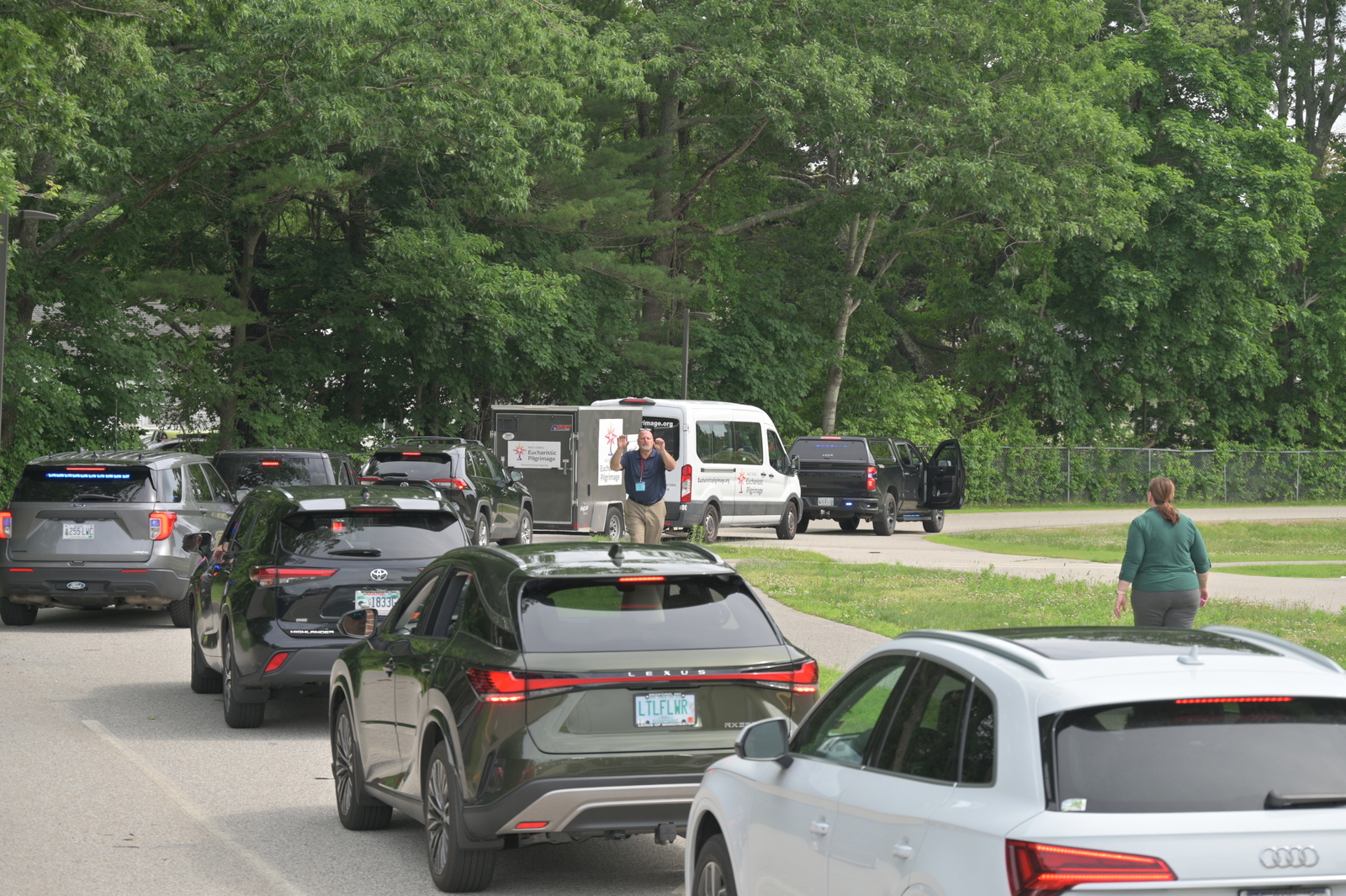 Procession leaves Kennebunk High School