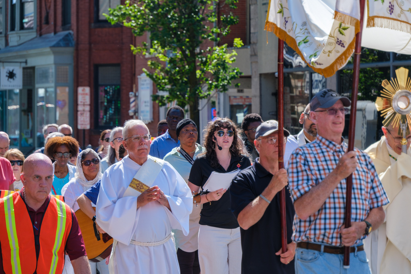 Closeup of procession