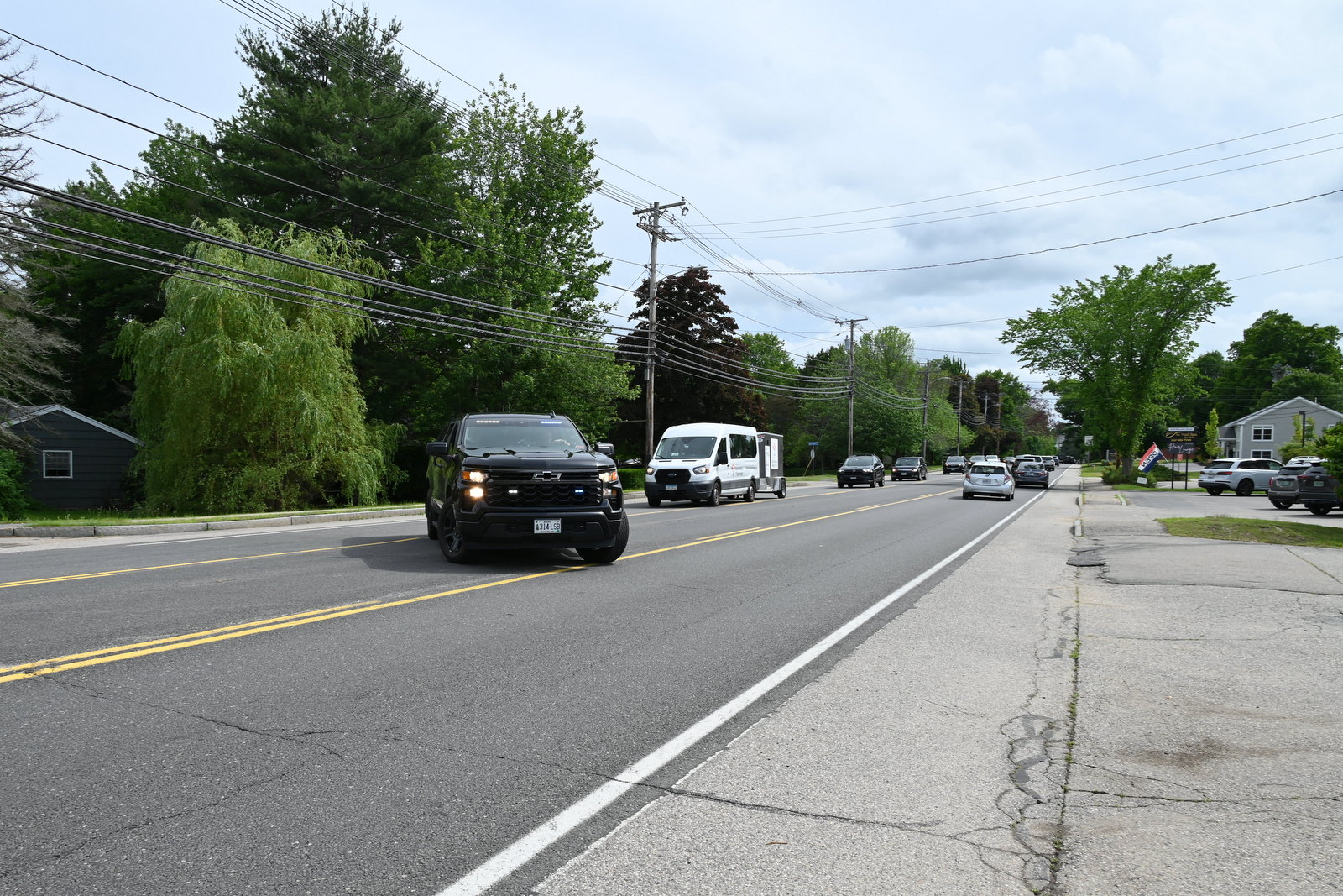 Procession arrives at St. Martha Church in Kennebunk.