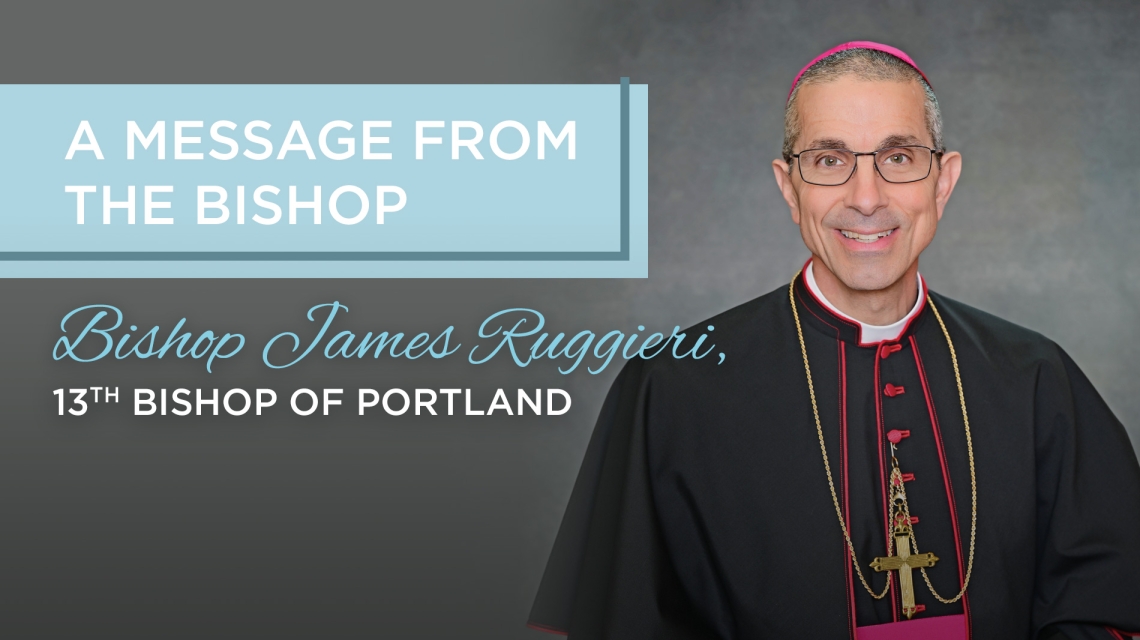 Bishop Ruggier image with words Message from Bishop Ruggieri