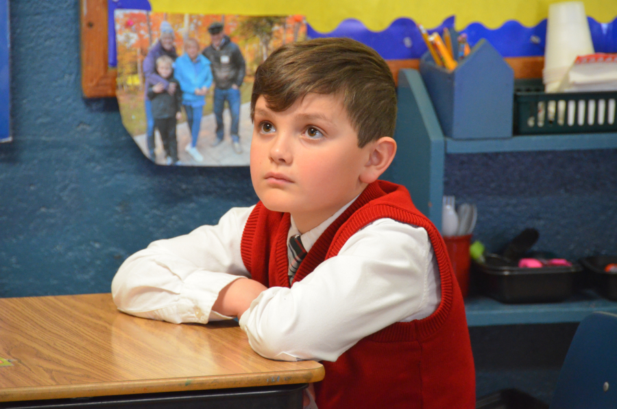 Bishop Deeley visits Mount Merici Academy in Waterville. 