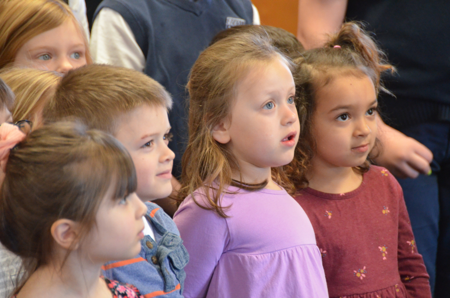 Bishop Deeley visits Mount Merici Academy in Waterville. 