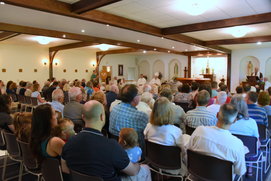 Parishioners in the church.