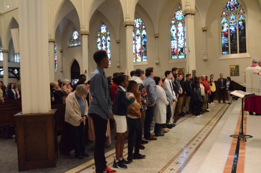 Row of parishioners