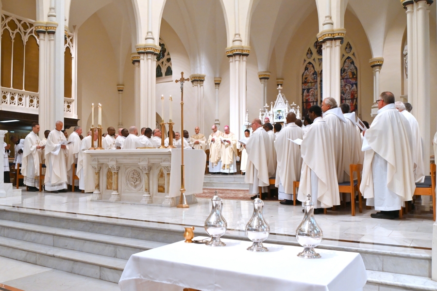 Priests in the sanctuary