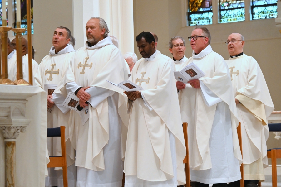 Priests in the sanctuary