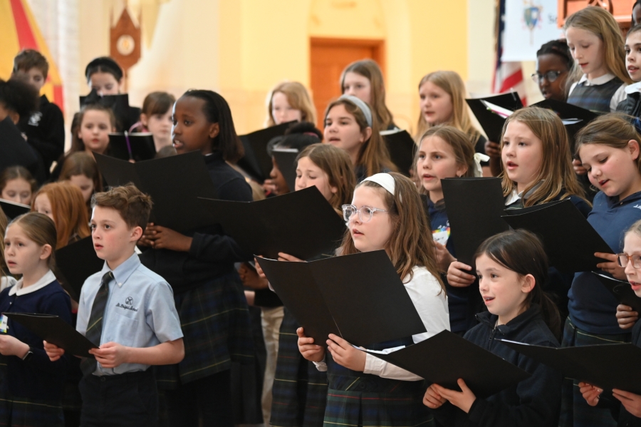 St. Brigid School students singing