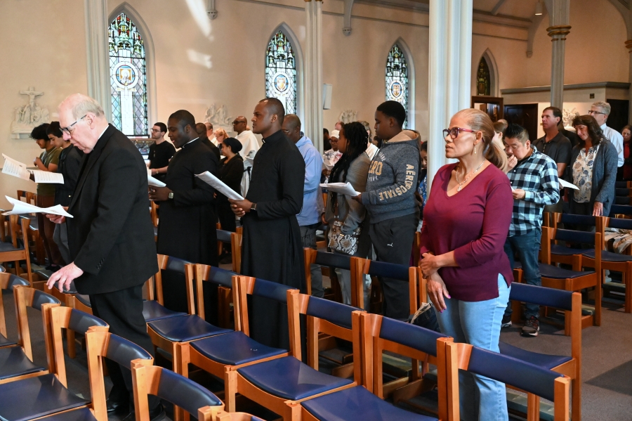 Parishioners in the chairs