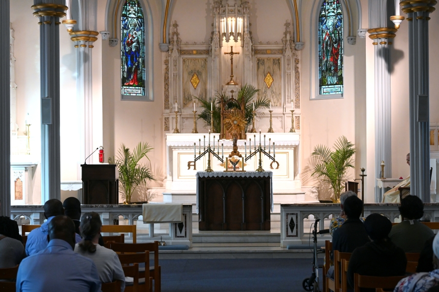 View from the back of the church