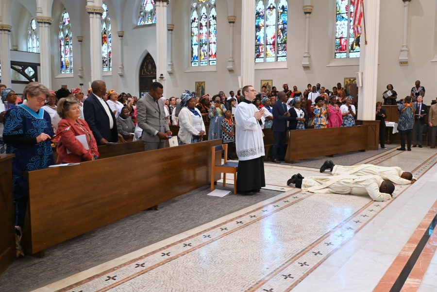 Lying prostrate