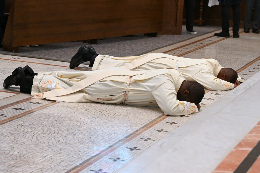 Lying prostrate