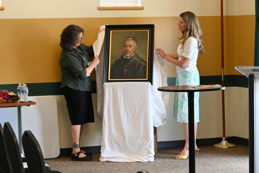 Unveiling of portrait of Father Rale.