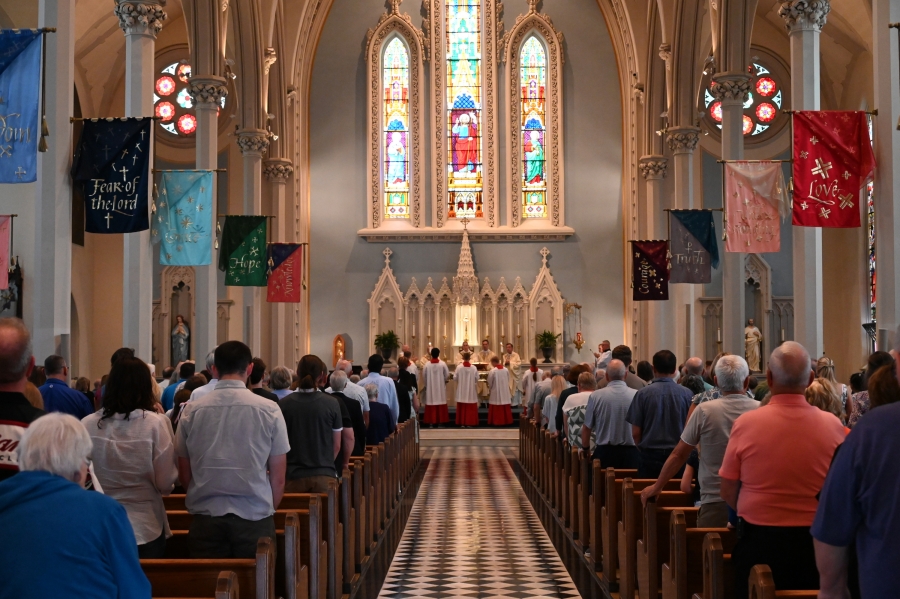 View from the back of the church