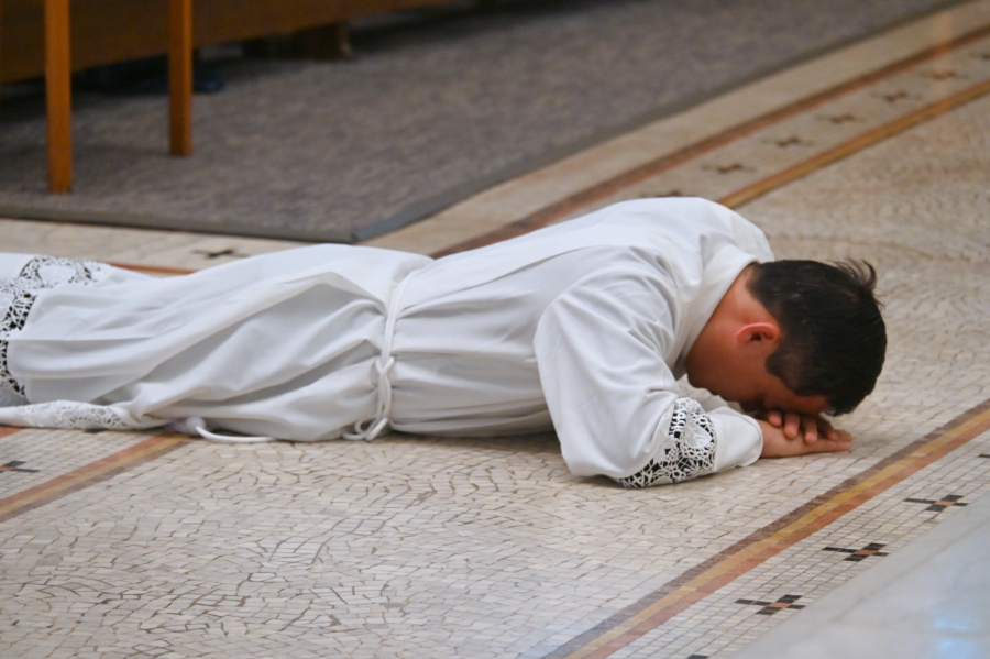 Laying prostrate