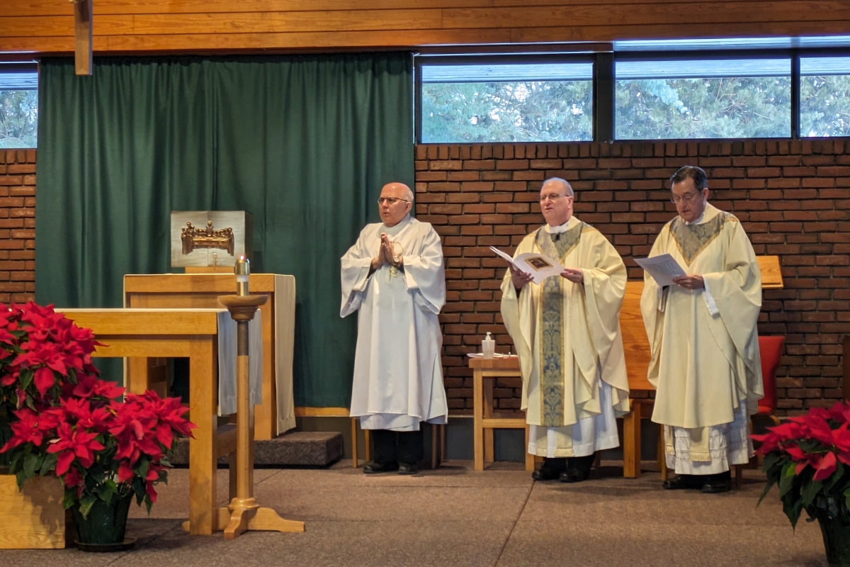 Priests on the altar