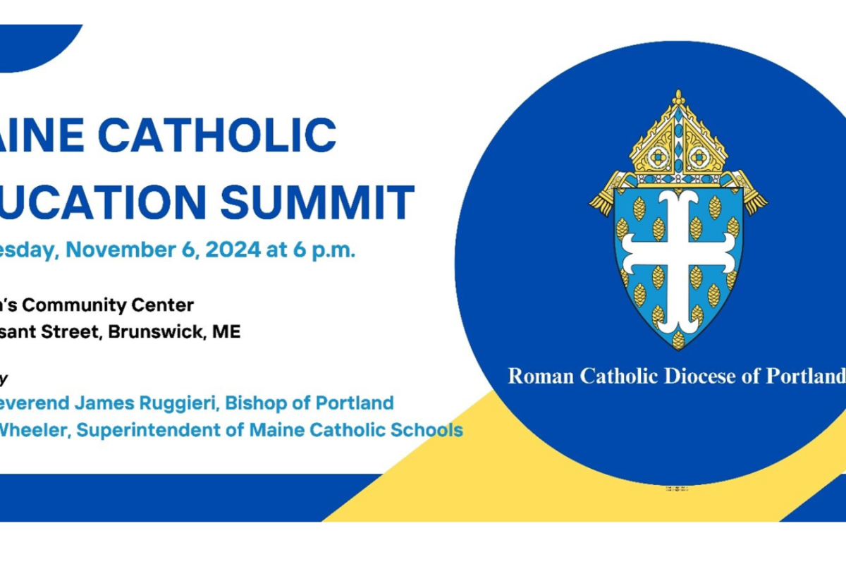 Maine Catholic Education Summit sign