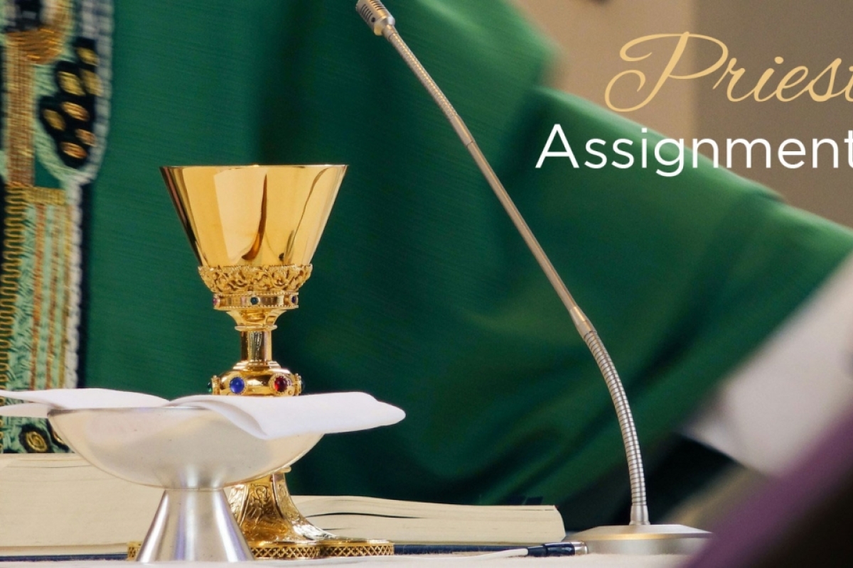 Altar with words priest assignments
